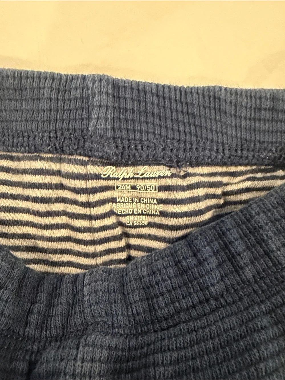 Ralph Lauren Kids Navy Blue Thermal Jogger Pants 24M